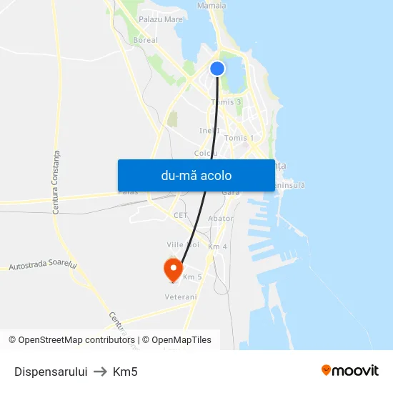 Harta de Dispensarului către Km5