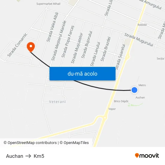 Harta de Auchan către Km5