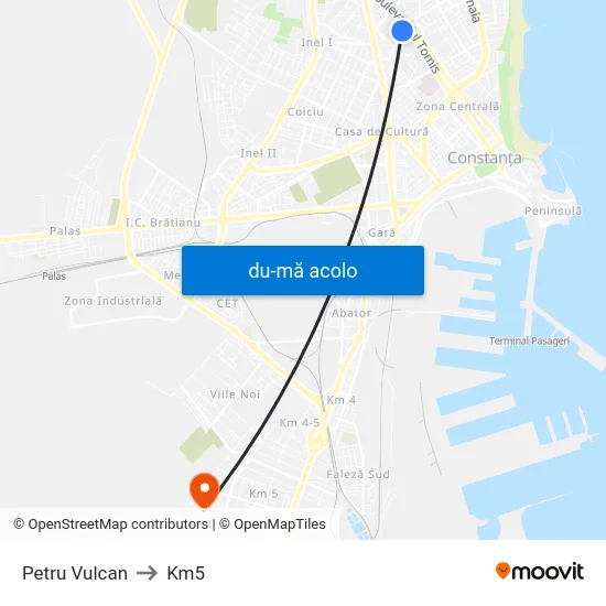 Harta de Petru Vulcan către Km5