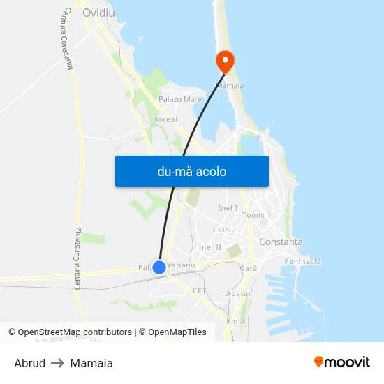 Harta de Abrud către Mamaia