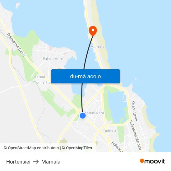 Harta de Hortensiei către Mamaia
