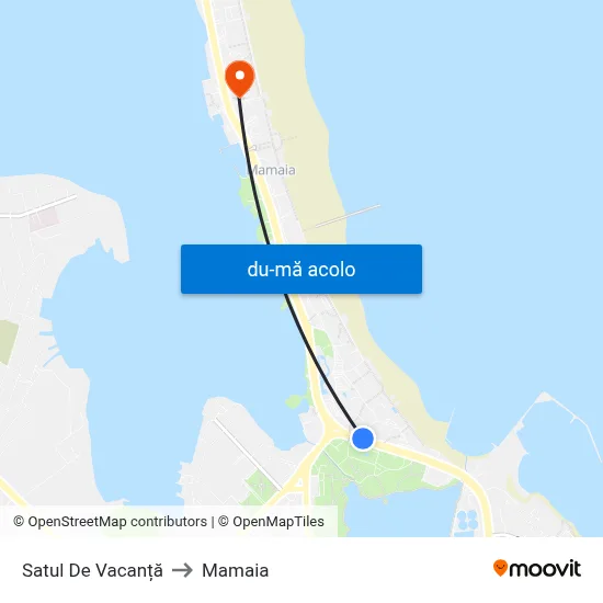 Harta de Satul De Vacanță către Mamaia