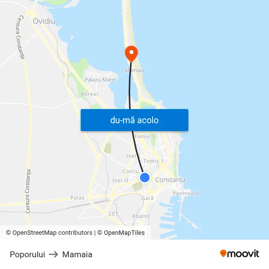 Harta de Poporului către Mamaia