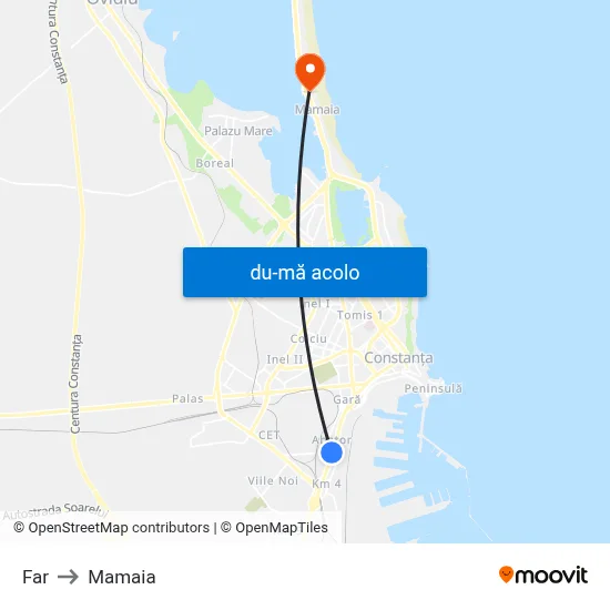 Harta de Far către Mamaia