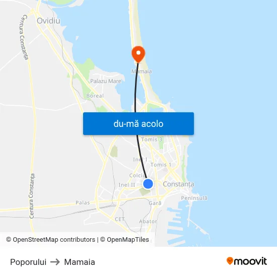 Harta de Poporului către Mamaia