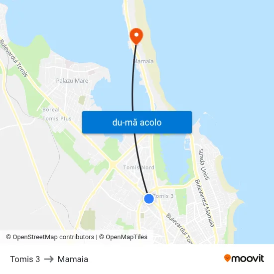 Harta de Tomis 3 către Mamaia