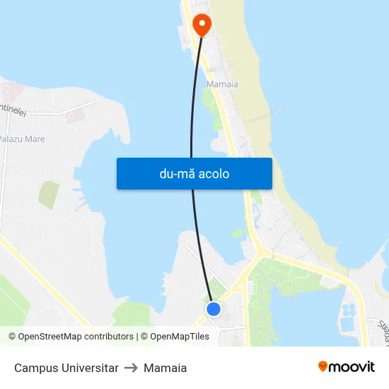 Harta de Campus Universitar către Mamaia