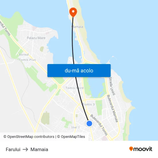 Harta de Farului către Mamaia