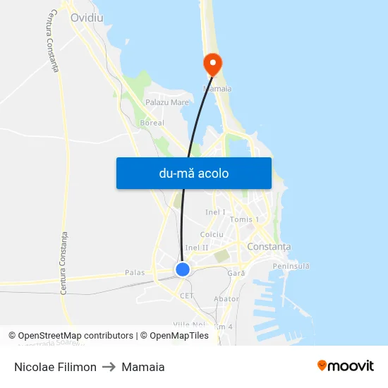 Harta de Nicolae Filimon către Mamaia