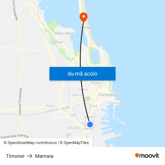 Harta de Timonei către Mamaia