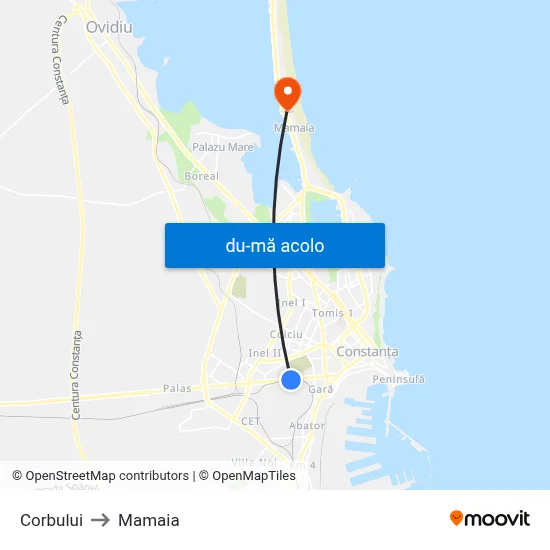 Harta de Corbului către Mamaia