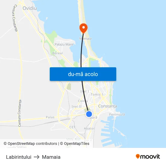 Harta de Labirintului către Mamaia