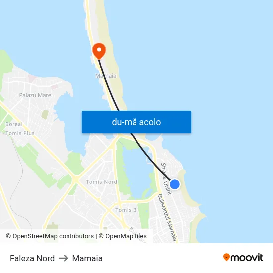 Harta de Faleza Nord către Mamaia