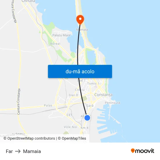 Harta de Far către Mamaia