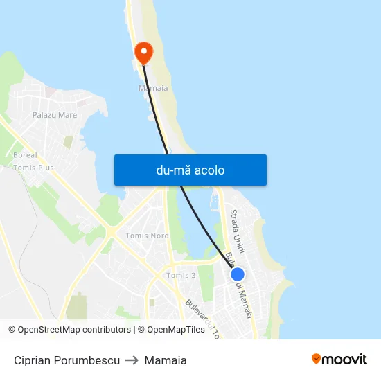 Harta de Ciprian Porumbescu către Mamaia