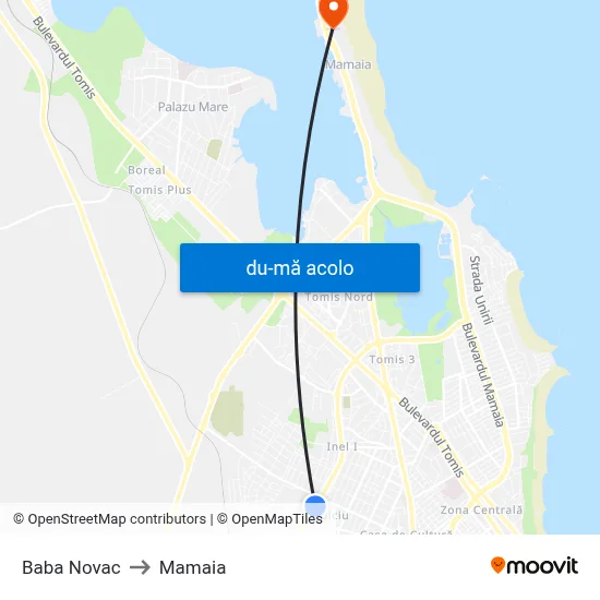 Harta de Baba Novac către Mamaia