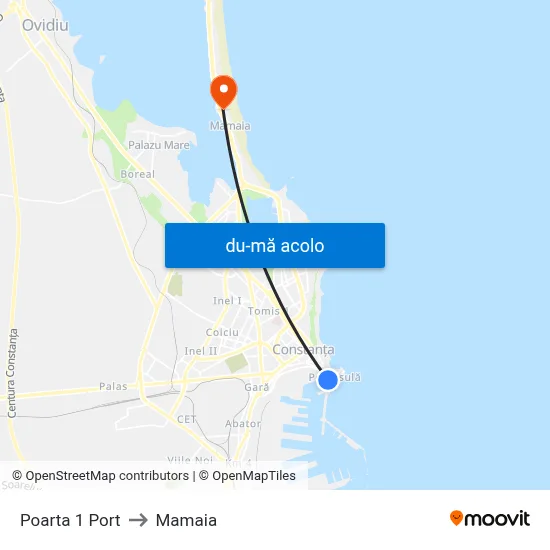 Harta de Poarta 1 Port către Mamaia