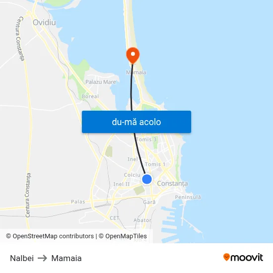 Harta de Nalbei către Mamaia