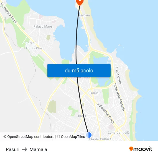 Harta de Răsuri către Mamaia