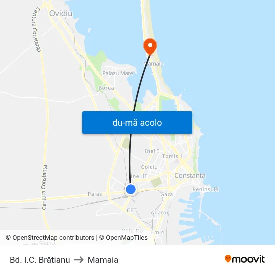 Harta de Bd. I.C. Brătianu către Mamaia