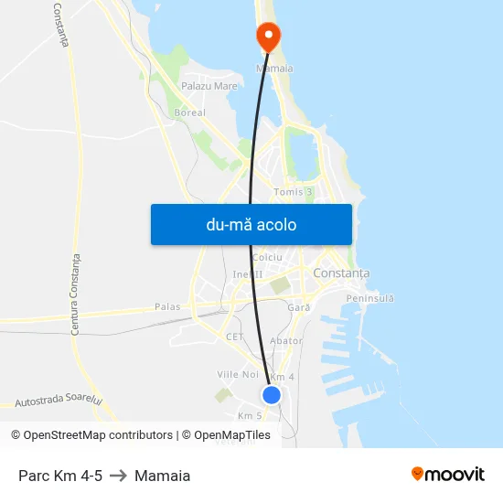 Harta de Parc Km 4-5 către Mamaia