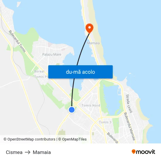 Harta de Cismea către Mamaia