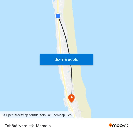 Harta de Tabără Nord către Mamaia