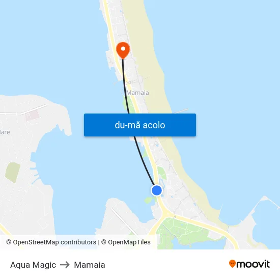 Harta de Aqua Magic către Mamaia