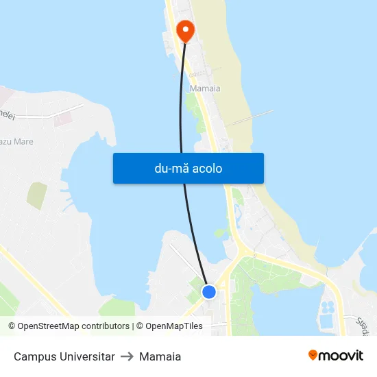 Harta de Campus Universitar către Mamaia