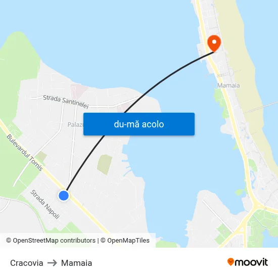 Harta de Cracovia către Mamaia