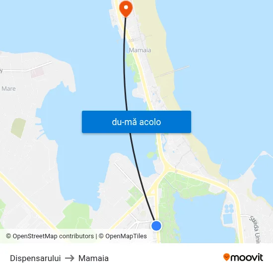 Harta de Dispensarului către Mamaia
