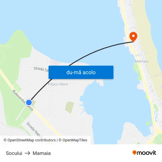 Harta de Socului către Mamaia