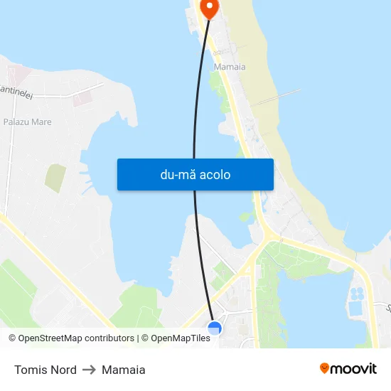 Harta de Tomis Nord către Mamaia