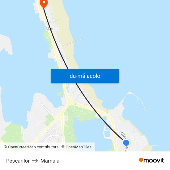 Harta de Pescarilor către Mamaia