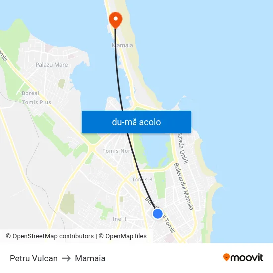 Harta de Petru Vulcan către Mamaia