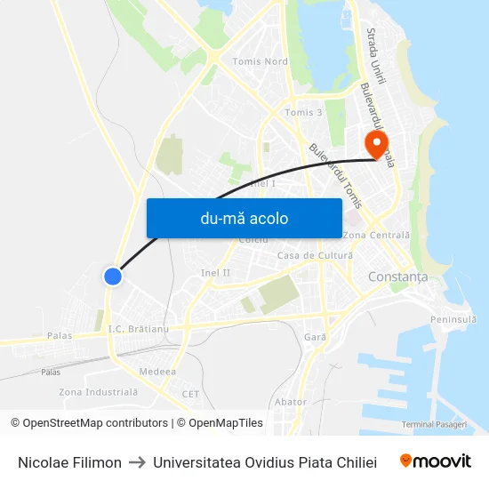 Harta de Nicolae Filimon către Universitatea Ovidius Piata Chiliei