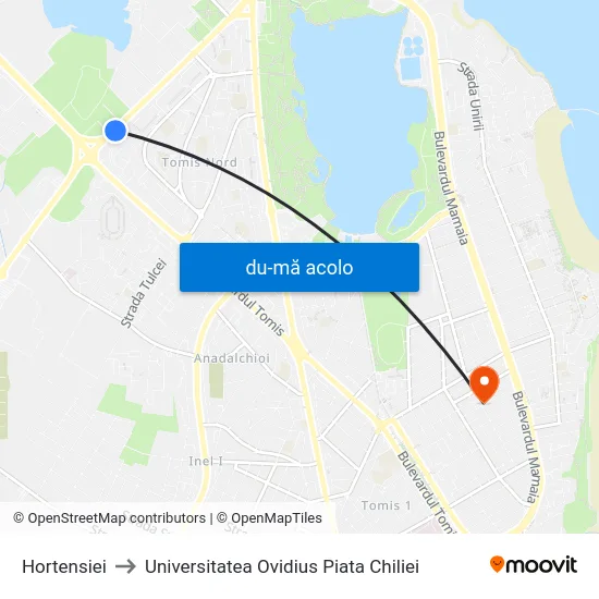 Harta de Hortensiei către Universitatea Ovidius Piata Chiliei