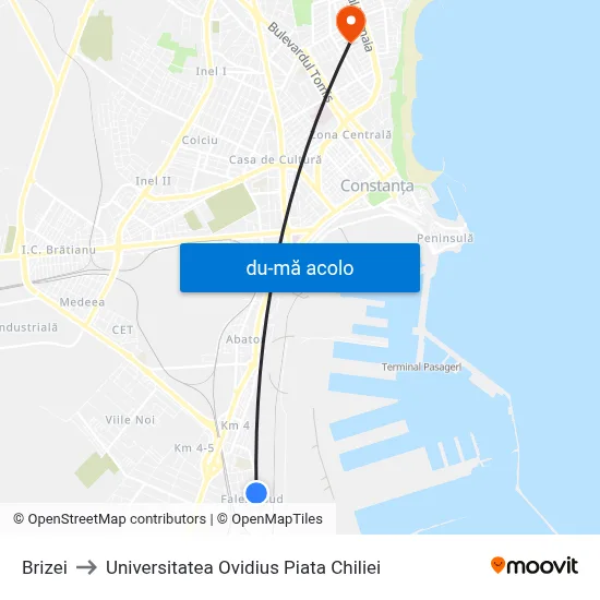 Harta de Brizei către Universitatea Ovidius Piata Chiliei
