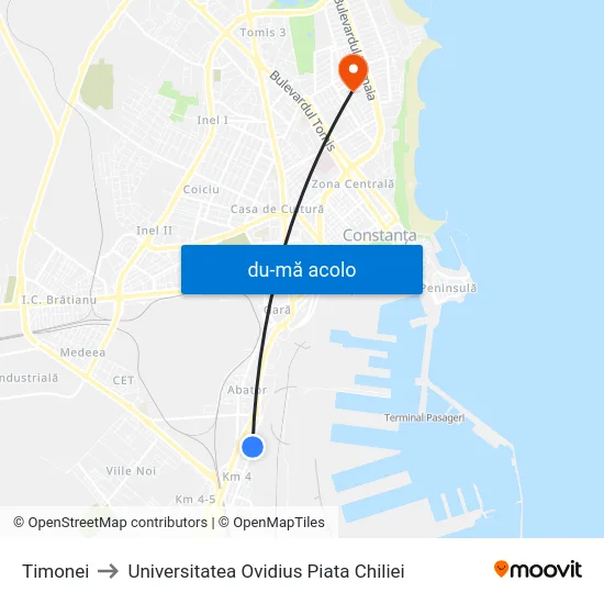 Harta de Timonei către Universitatea Ovidius Piata Chiliei