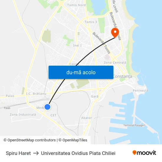 Harta de Spiru Haret către Universitatea Ovidius Piata Chiliei