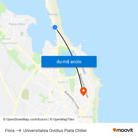 Harta de Flora către Universitatea Ovidius Piata Chiliei