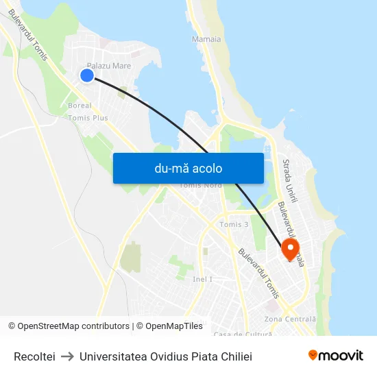 Harta de Recoltei către Universitatea Ovidius Piata Chiliei