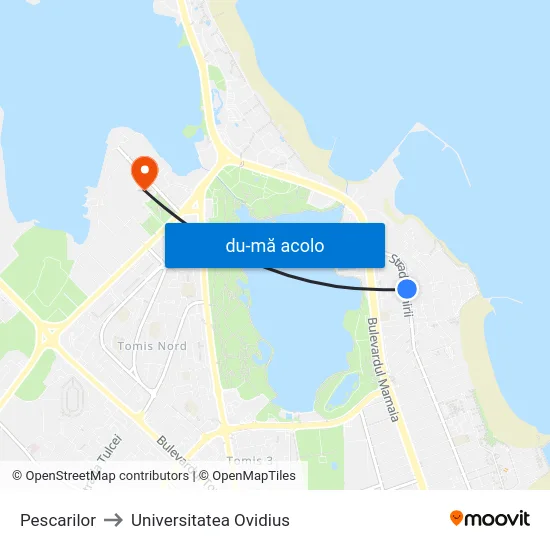 Harta de Pescarilor către Universitatea Ovidius