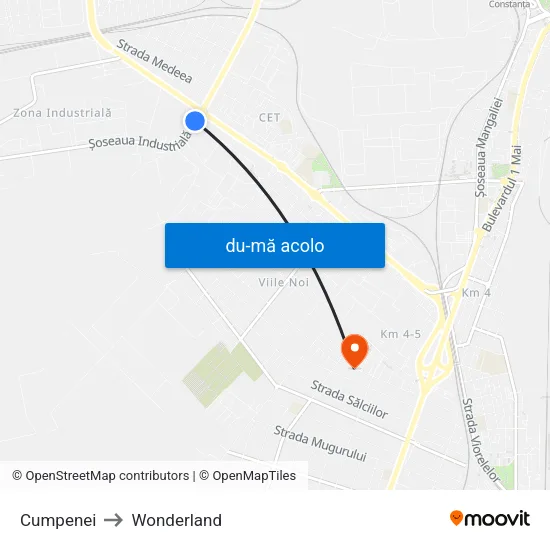 Harta de Cumpenei către Wonderland