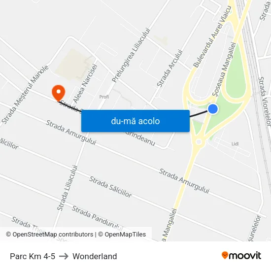 Harta de Parc Km 4-5 către Wonderland