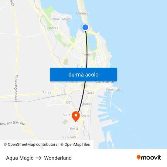 Harta de Aqua Magic către Wonderland