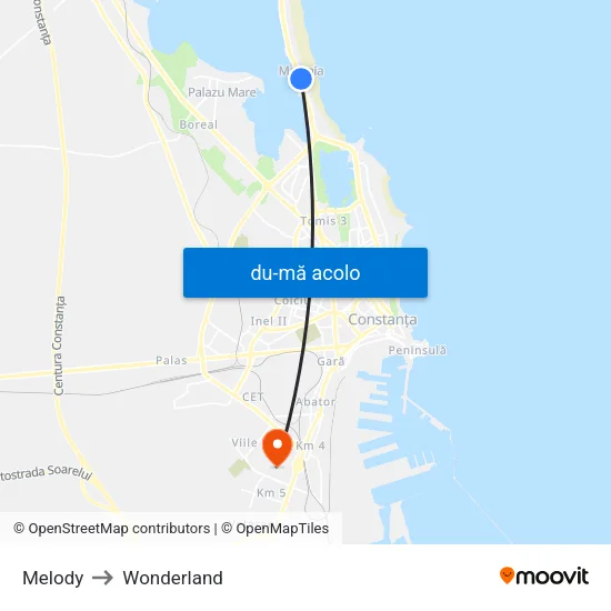 Harta de Melody către Wonderland