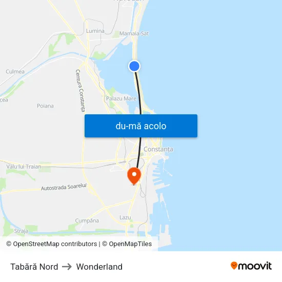 Harta de Tabără Nord către Wonderland