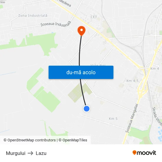 Harta de Murgului către Lazu