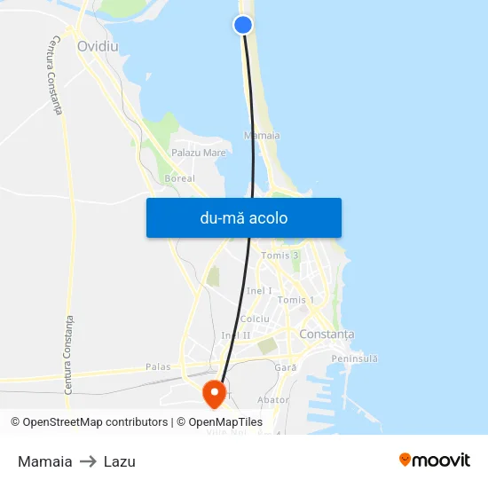 Harta de Mamaia către Lazu